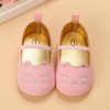 Baby Girl Cartoon Cat Pattern Elastic Band Shoes