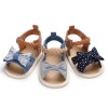 Bow Decor Canvas sandals for Baby Girl Children's clothing wholesale