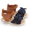 Bow Decor Canvas sandals for Baby Girl Children's clothing wholesale