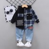 2-piece Plaid Hoodie & Jeans for Toddler Boy（No Shoesï¼? Children's Clothing