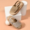 buy baby clothes wholesale Toddler Girl Letter Print Velcro Strap Sandals 