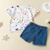 2-piece Tie dye Pattern T-shirt & Shorts for Toddler Girl£¨No Shoes??? children's clothing