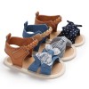 Bow Decor Canvas sandals for Baby Girl Children's clothing wholesale