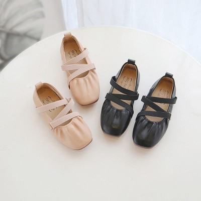 Set of Feet Leather Shoes for Toddler Girl