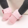 Velcro Design Cotton Fabric Shoes for Baby Girl