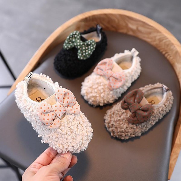 Bowknot Fleece-lined Warm Shoes for Toddler Girl