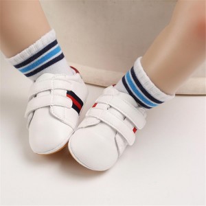 Baby Artificial PU Casual Magic Tape Sneakers Cheap Kid Shoes 