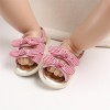 Baby Bow Decor Striped Magic Tape Sandals Children Shoes