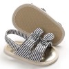 Baby Bow Decor Striped Magic Tape Sandals Children Shoes