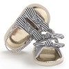 Baby Bow Decor Striped Magic Tape Sandals Children Shoes