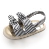 Baby Bow Decor Striped Magic Tape Sandals Children Shoes