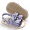 Baby Bow Decor Striped Magic Tape Sandals Children Shoes