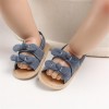 Baby Bow Decor Striped Magic Tape Sandals Children Shoes