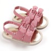 Baby Bow Decor Striped Magic Tape Sandals Children Shoes