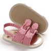 Baby Bow Decor Striped Magic Tape Sandals Children Shoes