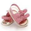 Baby Bow Decor Striped Magic Tape Sandals Children Shoes