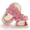 Baby Bow Decor Striped Magic Tape Sandals Children Shoes