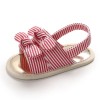 Baby Bow Decor Striped Magic Tape Sandals Children Shoes