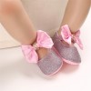 Baby Girls Bow Sequins Magic Tape Princess Shoes Children Shoes