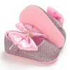 Baby Girls Bow Sequins Magic Tape Princess Shoes Children Shoes