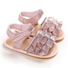 Baby Girls Glitter Magic Tape Layered Sandals Baby Shoes vendors