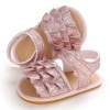 Baby Girls Glitter Magic Tape Layered Sandals Baby Shoes vendors