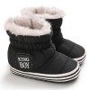 Baby Boys Letter Printed Zipper Winter Fur Snow Boots Baby Shoes