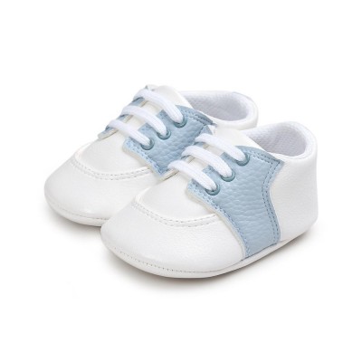 Baby Non-Slip Color Block Lace Up Sneakers Cheap Kid Shoes 