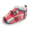 Baby Unisex Plaid Magic Tape Car Warm Shoes Baby Boy Winter Shoes