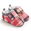 Baby Unisex Plaid Magic Tape Car Warm Shoes Baby Boy Winter Shoes