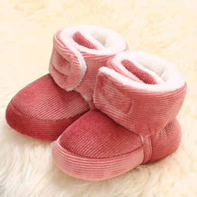 Baby Unisex Solid Magic Tape Snow Boots Kids Shoes