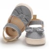 Baby Girls Striped Bow Decor Magic Tape Sandals Baby Shoes vendors