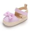 Baby Girls Striped Bow Decor Magic Tape Sandals Baby Shoes vendors