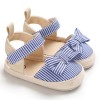 Baby Girls Striped Bow Decor Magic Tape Sandals Baby Shoes vendors