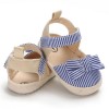 Baby Girls Striped Bow Decor Magic Tape Sandals Baby Shoes vendors