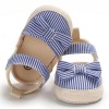 Baby Girls Striped Bow Decor Magic Tape Sandals Baby Shoes vendors