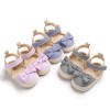 Baby Girls Striped Bow Decor Magic Tape Sandals Baby Shoes vendors