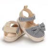 Baby Girls Striped Bow Decor Magic Tape Sandals Baby Shoes vendors