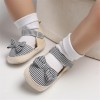 Baby Girls Striped Bow Decor Magic Tape Sandals Baby Shoes vendors