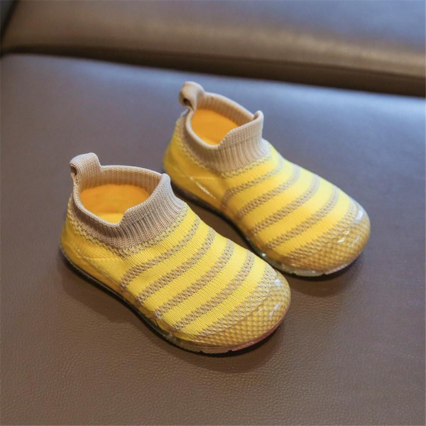 Baby Boys Striped Sock Slip On Flat Shoes