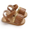 Baby Girls Tassel Magic Tape Open Toe Buckle Sandals Girls Shoes 