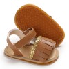 Baby Girls Tassel Magic Tape Open Toe Buckle Sandals Girls Shoes 