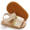 Baby Girls Tassel Magic Tape Open Toe Buckle Sandals Girls Shoes 