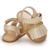 Baby Girls Tassel Magic Tape Open Toe Buckle Sandals Girls Shoes 