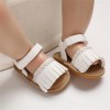 Baby Girls Tassel Magic Tape Open Toe Buckle Sandals Girls Shoes 