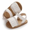 Baby Girls Tassel Magic Tape Open Toe Buckle Sandals Girls Shoes 