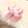 Velcro Design Cotton Fabric Shoes for Baby Girl