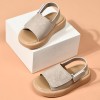 buy baby clothes wholesale Toddler Girl Letter Print Velcro Strap Sandals 