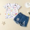 2-piece Tie dye Pattern T-shirt & Shorts for Toddler Girl£¨No Shoes??? children's clothing