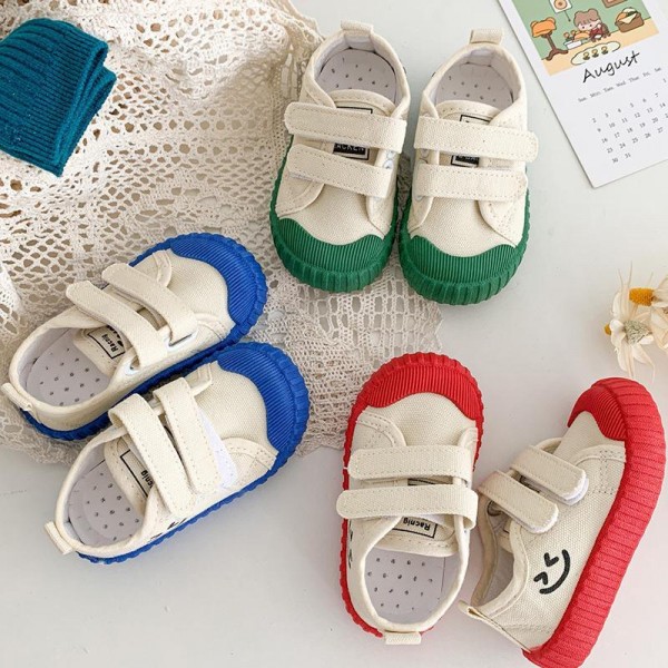 wholesale boys clothing Toddler Color-Block Velcro Canvas Shoes 